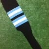 Baseball Stirrups 8" Black With Columbia Blue And White Stripes 2 Baseball Stirrups 8" Black With Columbia Blue And White Stripes -Baseball Equipment Store photo 2 246