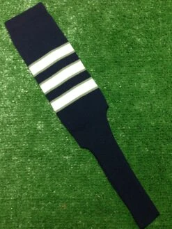 Baseball Stirrups 4" Or 8" Navy With White Stripes Trimmed With Gray