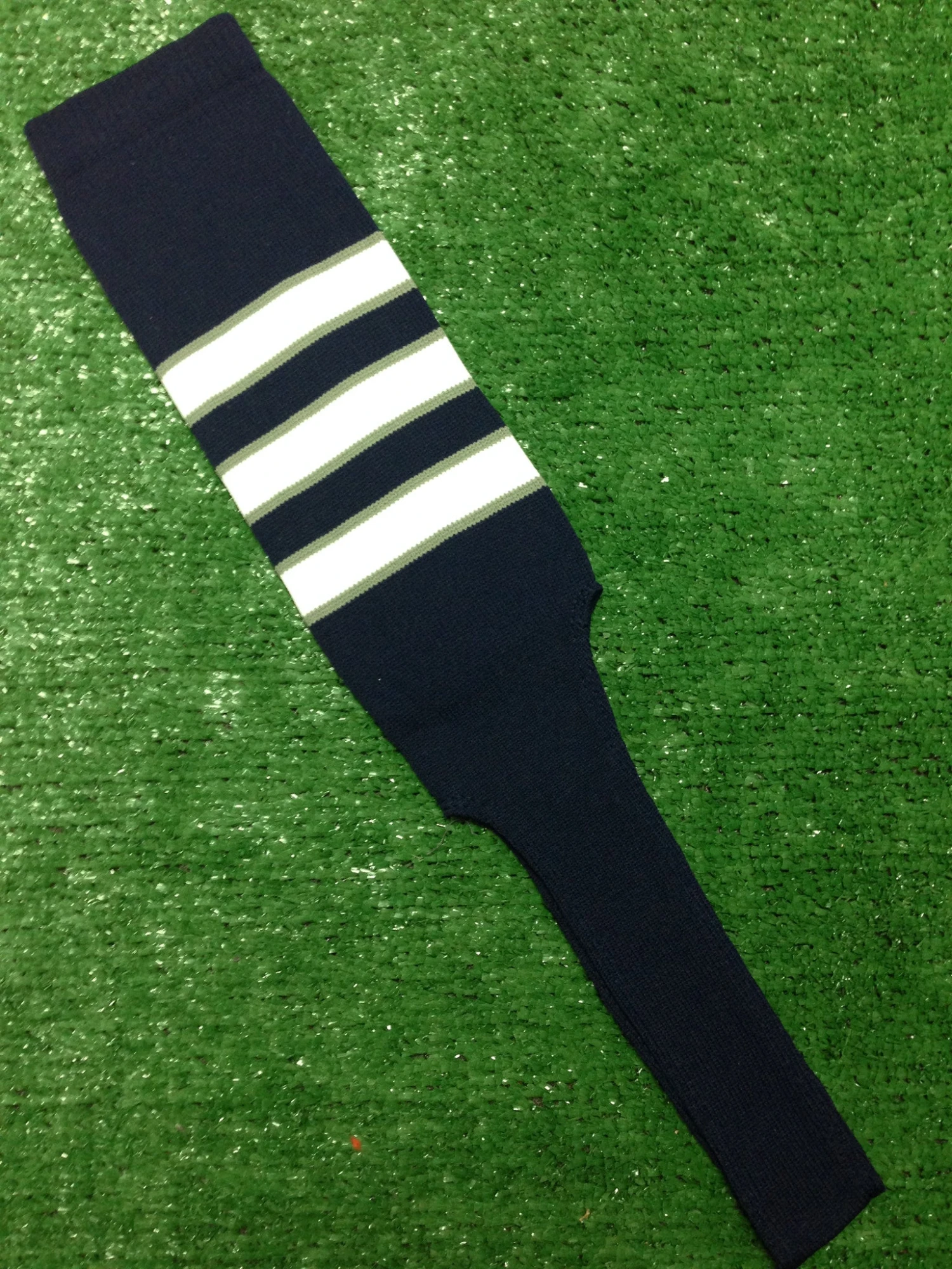 Baseball Stirrups 4" Or 8" Navy With White Stripes Trimmed With Gray 3 Baseball Stirrups 4" Or 8" Navy With White Stripes Trimmed With Gray