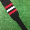 Baseball Stirrups 8" Black With Three Stripes Red White Red -Baseball Equipment Store photo 3 138