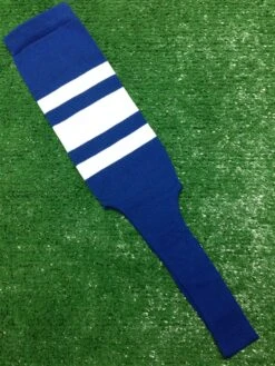 Baseball Stirrups 4" Or 8" Royal Blue With Thin Thick Thin White Stripes