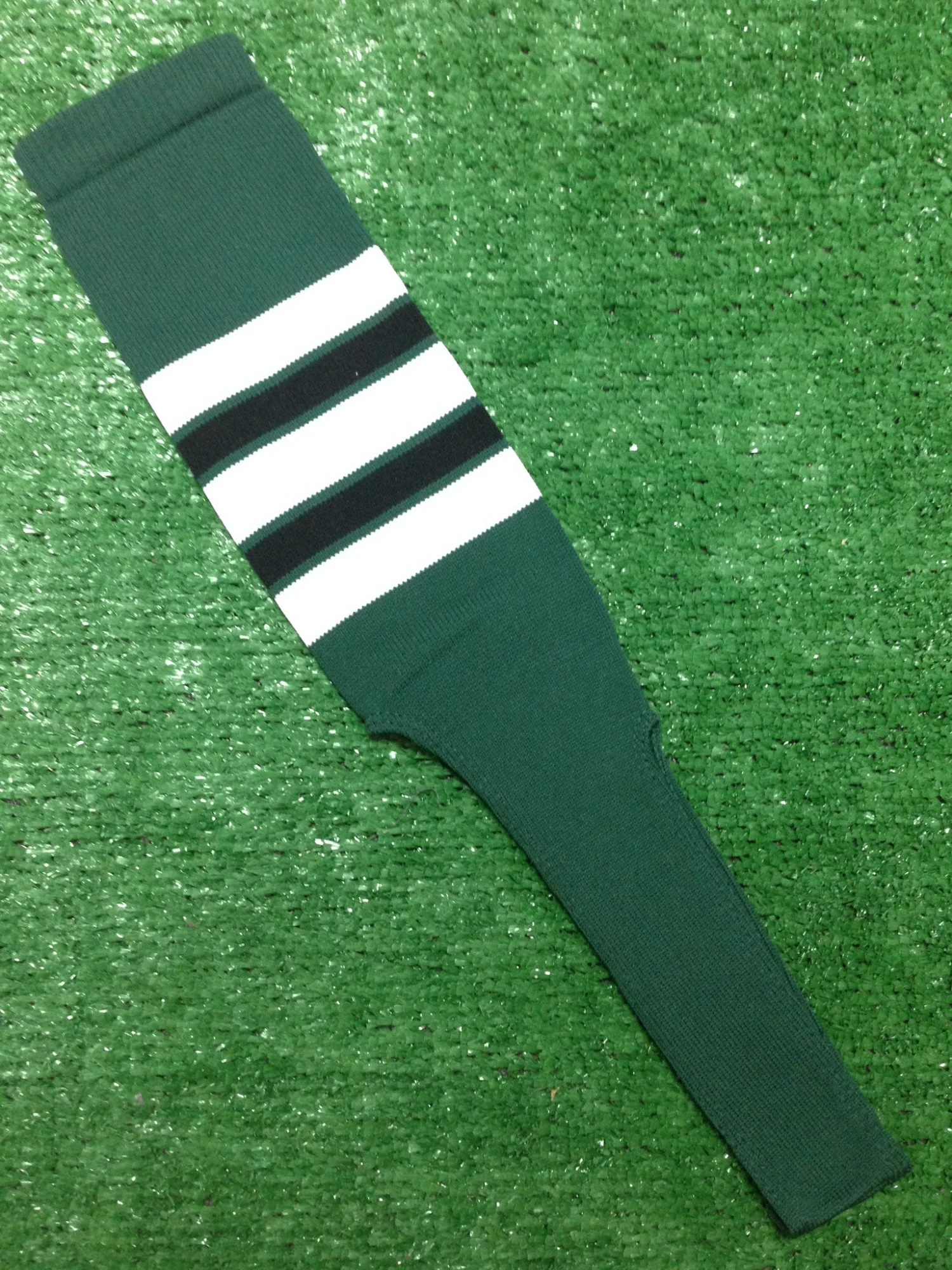 Baseball Stirrups 8" Dark Green With Black White And Green Stripes 3 Baseball Stirrups 8" Dark Green With Black White And Green Stripes