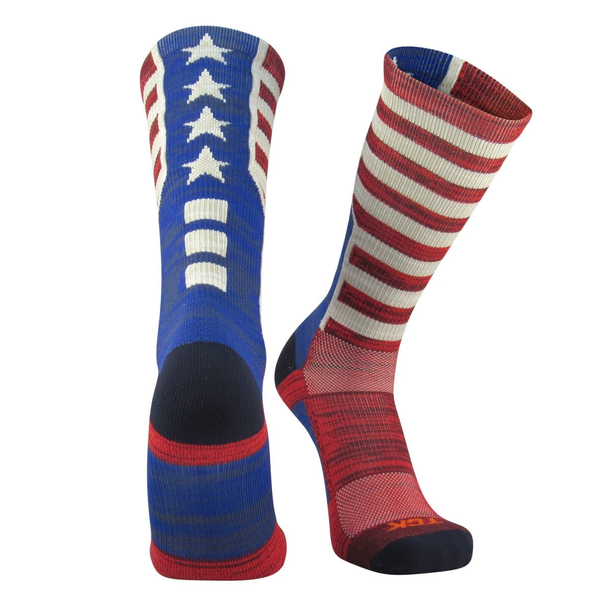 TCK USA Old Glory Flag Red Royal Blue White Crew Sock 3 TCK USA Old Glory Flag Red Royal Blue White Crew Sock